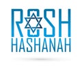Rosh Hashanah text design, Rosh Hashanah is a Hebrew word meaning the Jewish New Year festival graphic Royalty Free Stock Photo