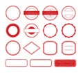 Vector rubber stamp template illustration set / text space Royalty Free Stock Photo