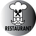 Restaurant illustration chef icon or logo