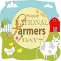 Happy National Farmers Day Sign Royalty Free Stock Photo