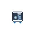 Room safe icon line isolated on clean background. Bank safe icon Royalty Free Stock Photo