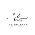 CL Beauty vector initial logo, handwriting logo of initial signature