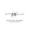 EA Beauty vector initial logo, handwriting logo of initial signature