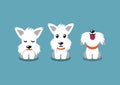 Cartoon character white scottish terrier dog poses