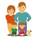 Nuclear family vector illustration Royalty Free Stock Photo
