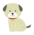 Sitting dog / puppy illustration