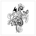 Vector Ilustration Ornament Floral vintage Decoration