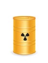 Yellow waste barrel