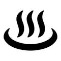 Japanese onsen / hot spring mark icon
