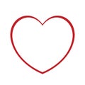 Heart icon, line vector. Outline love symbol.