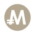 Crypto currency icon / Monacoin ,MONA