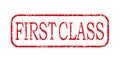 Stamp often used in business / FIRST CLASS Royalty Free Stock Photo