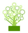 Tree diagram template / green Royalty Free Stock Photo
