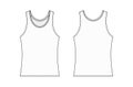 Women`s tank top template illustration / white Royalty Free Stock Photo