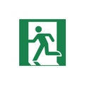 Public safety sign icon / Emergency exit Royalty Free Stock Photo