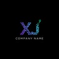 XJ initial letter Logo Inspiration, Y logo vector with circle colors template