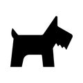 Dog silhouette icon / animal, pet