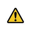 Public safety sign icon / General caution Royalty Free Stock Photo