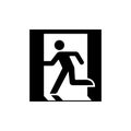 Public safety sign icon /  Emergency exit Royalty Free Stock Photo