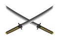 Crossed japanese Katanas / small swords