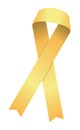 Awareness ribbon illustration / gold Royalty Free Stock Photo