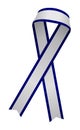 Awareness ribbon illustration / silver & blue Royalty Free Stock Photo