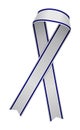 Awareness ribbon illustration / silver & blue Royalty Free Stock Photo