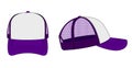 Trucker cap , mesh cap template illustration / purple