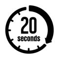 Clock , timer ,time passage icon / 20 seconds