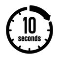 Clock , timer ,time passage icon / 10 seconds