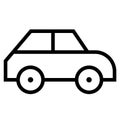 Thin line sharp vector icon /car, vehicle, automobile,drive Royalty Free Stock Photo
