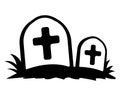 Abolished grave icon illustration Royalty Free Stock Photo