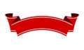 Ribbon banner template illustration / red Royalty Free Stock Photo