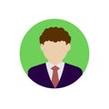 Faceless business man avatar illustration / circle Royalty Free Stock Photo