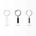 Magnifying glass. Search vector icon set.