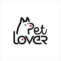 Funny black typography idea for pet care logo design template Royalty Free Stock Photo