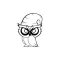 Sleeping Asleep Owl Bird logo