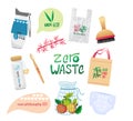 Zero Waste Ecological Organic Natural Objects Collection Royalty Free Stock Photo