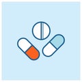 Medicine Simple Blue Health Icon Vector Ilustration