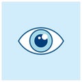 Eye Simple Blue Health Icon Vector Ilustration