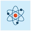 Molecul Particle Simple Blue Health Icon Vector Ilustration