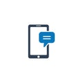 Mobile Chatting icon. Love message icon. Mobile Chat, Message, smart phone, sms icon