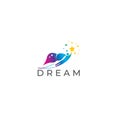 Dream vector logo design. Sweet dreams illustration Royalty Free Stock Photo