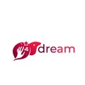 Dream vector logo design. Sweet dreams illustration Royalty Free Stock Photo