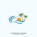 Water wave Logo Template