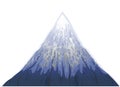 Mountain Fuji Snow Illustration Vector Royalty Free Stock Photo