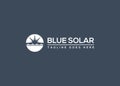 Blue solar business company vector illustration