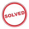 Solved stamp Royalty Free Stock Photo