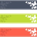 Set of butterfly banner. Pattern for your design