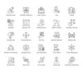 Business Services Line Icons Pack Royalty Free Stock Photo